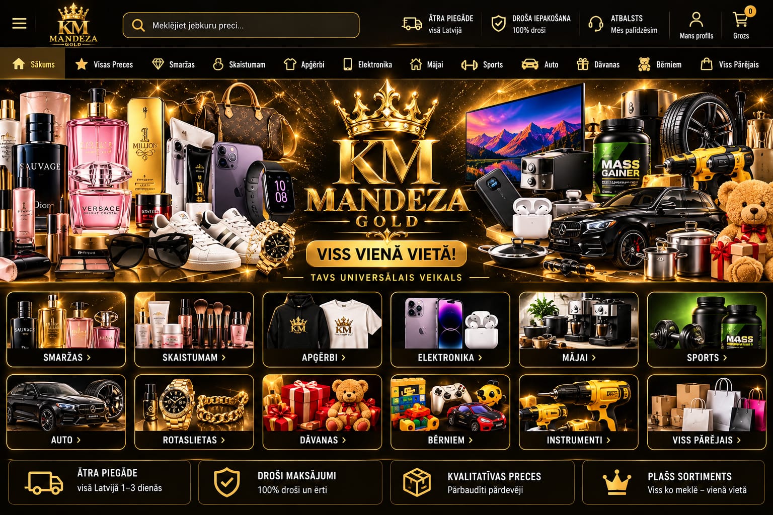 KM Mandeza Gold — viss vienā vietā